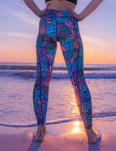 Load image into Gallery viewer, SpaceFish Army Eco-Friendly Coral Kaleidoscope Contour Leggings