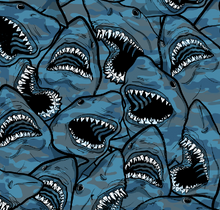 Load image into Gallery viewer, SpaceFish Army MENS Eco-friendly Shark Camo Rash Guard