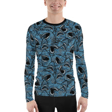 Load image into Gallery viewer, SpaceFish Army MENS Eco-friendly Shark Camo Rash Guard