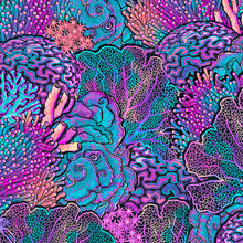 Load image into Gallery viewer, SpaceFish Army Eco-friendly Full Zip Up Coral Kaleidoscope Rash Guard