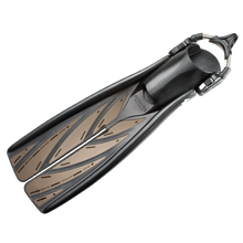 Load image into Gallery viewer, Atomic Aquatics Open Heel HEC Splitfins with Spring Straps
