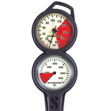Load image into Gallery viewer, ScubaPro 2-GAUGE Console Metal Compact Pressure Gauge and Depth Gauge

