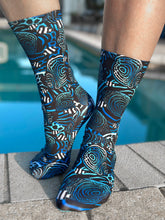 Load image into Gallery viewer, SpaceFish Army Eco-friendly Angelfish Hypnosis Dive Socks
