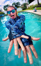 Load image into Gallery viewer, SpaceFish Army Eco-friendly Full Zip Up Angelfish Hypnosis Rash Guard
