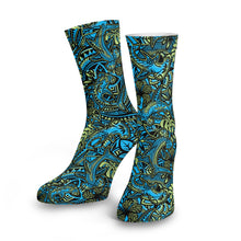 Load image into Gallery viewer, SpaceFish Army Eco-friendly Hammerhead Hibiscus Dive Socks
