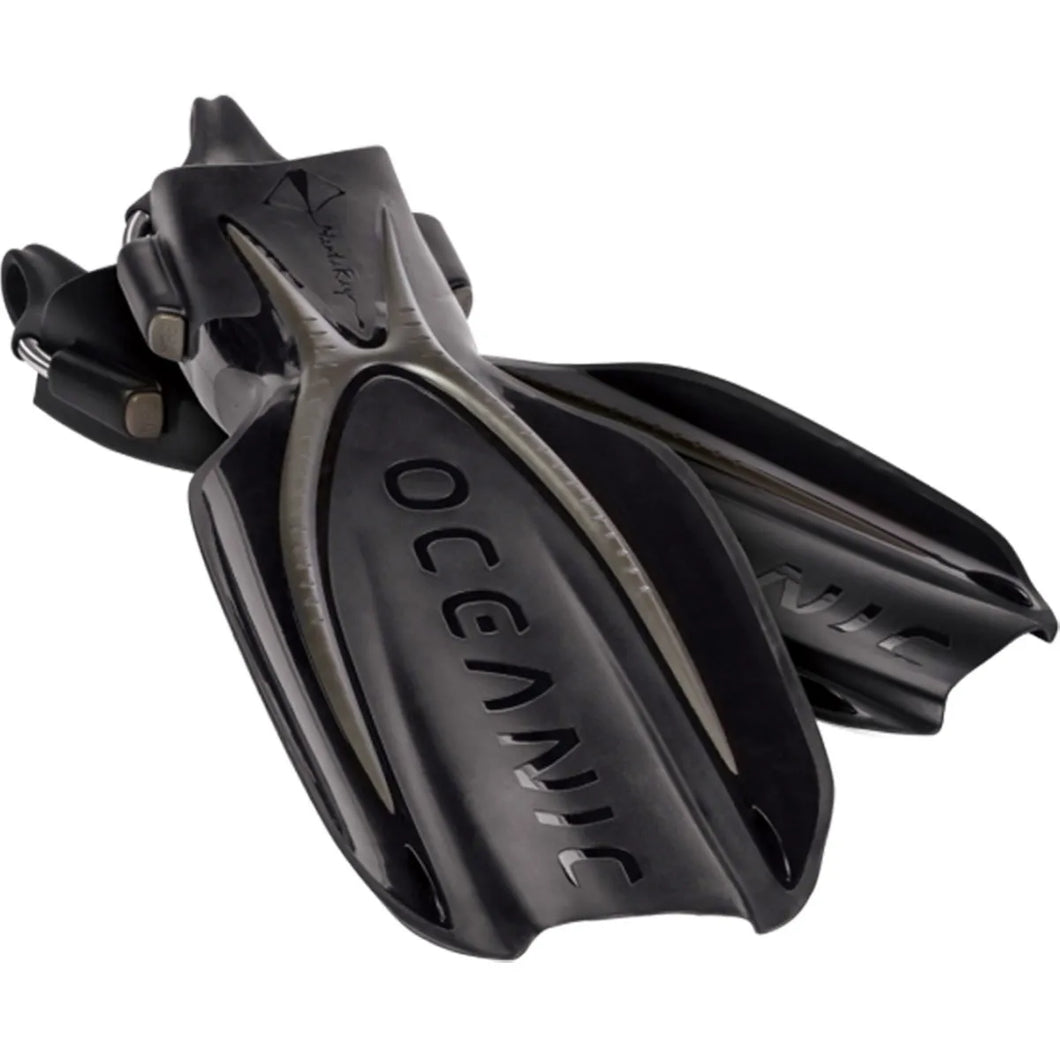 Oceanic Manta Ray Open Heel Fins with Spring Straps