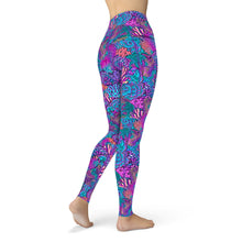 Load image into Gallery viewer, SpaceFish Army Eco-Friendly Coral Kaleidoscope Contour Leggings
