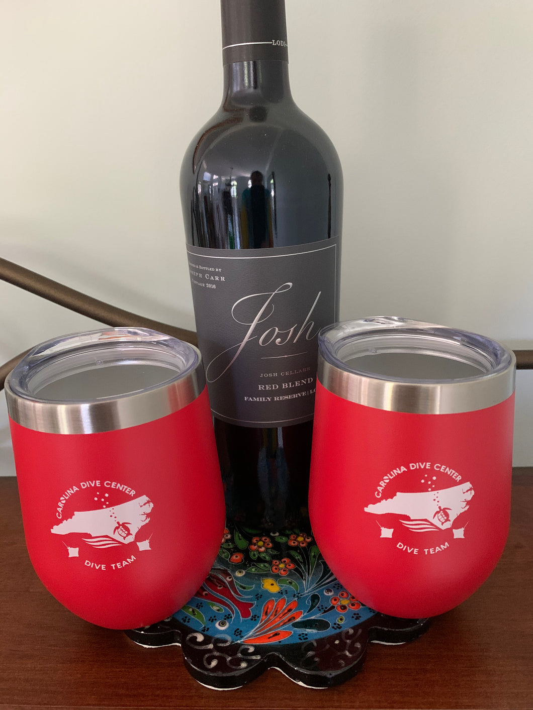 Insulated Stemless Wine Glasses (Set of 2 Glasses)